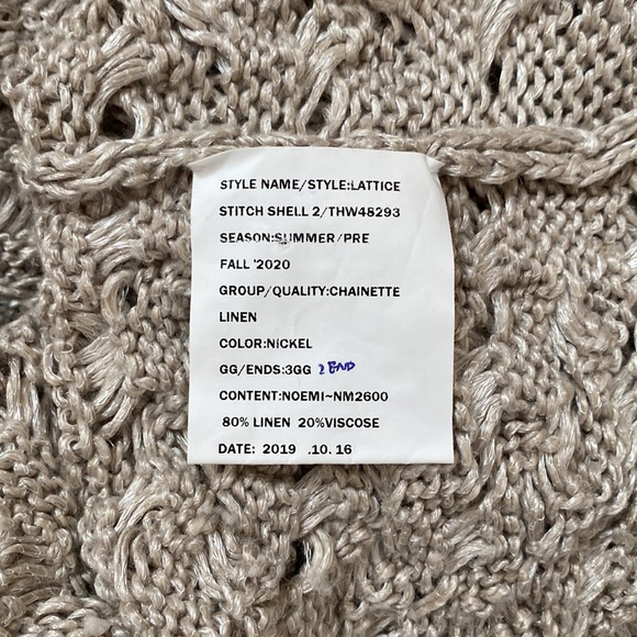 Theory Pre-fall 2020 Open Weave Tank- S - Picture 3 of 4